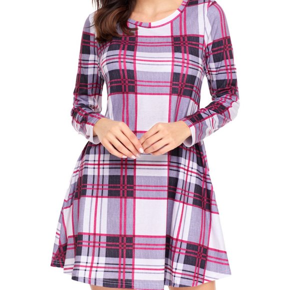 Affordable Luxuries Dresses & Skirts - Fun and Flirty Plaid Mini Dress Size S and M